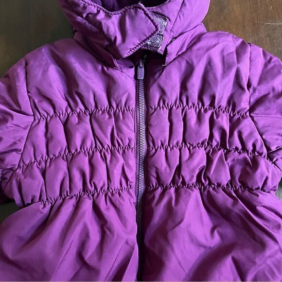 Esprit Purple Hooded Baby Girl Winter Coat Pockets Size 12 Months - Picture 2 of 11